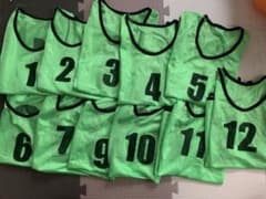 ビブス 1-12 緑色　8なしのサムネイル