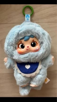 水色フード付きキャラクターぬいぐるみのサムネイル
