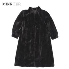 着丈107cm ダークミンク ロングコート ファーコート 美品】MINKFUR/ミンクファー/ダークミンク/着丈109cm/ロングコート