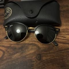 Ray-Ban ラウンドサングラス ブラック/ゴールドのサムネイル