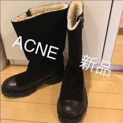 ✔sh様専用です✔新品 ACNE レザーブー ミドル丈  サイズ38のサムネイル