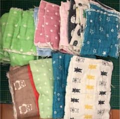 生地 布 ハギレ  6重ガーゼとダブルガーゼ のセットのサムネイル