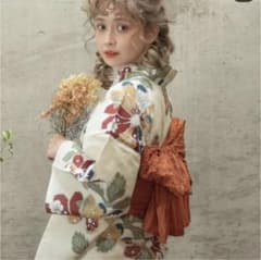 Dita 浴衣&帯セット　オレンジのサムネイル