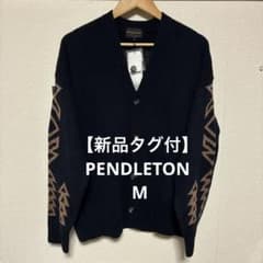 【新品タグ付】PENDLETON でネイティブ柄 カーディガン M 紺