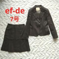 ef-de エフデ スーツ セットアップ ブラック ストライプ ビジネス　ウール