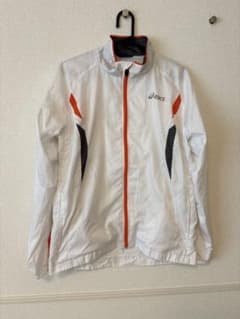 asics アシックス ウインドブレーカー L 白 ランニングジャケットのサムネイル
