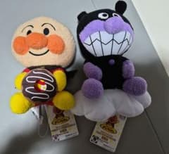アンパンマン バイキンマン ころふわシリーズ ぬいぐるみ 2体セット - 4