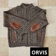 ORVISのブラウン系リブ編みカーディガン＊即購入・お値引きご相談大歓迎＊のサムネイル