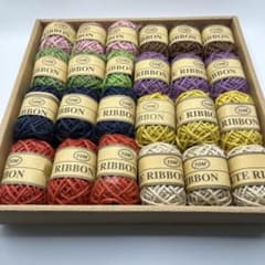 麻ひも カラフル ジュートリボン 8色10m巻 複数カラーセットのサムネイル