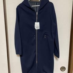 ネイビー フード付き ロングコートのサムネイル