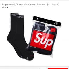 Supreme × Hanes crew socks 1Pのサムネイル