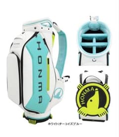 HONMA キャディバッグ ホワイト/ターコイズブルー - メルカリ