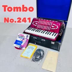 TOMBO No.241 アコーディオン 34鍵 日本製 赤パール トンボ - メルカリ