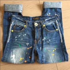 値下げしました BLUEMOONBLUE ペンキ加工デニムのサムネイル
