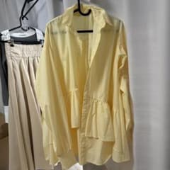 イエロー ペプラム 長袖シャツのサムネイル