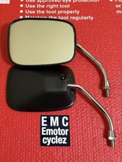カブ用　角型ショートステムミラー　左右セット　EMC カブ用 角型ショートステムミラー 左右セット EMC - メルカリ