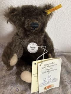 希少！絶版黄タグ　Steiff Teddy 1920 ミニチュア テディベアのサムネイル