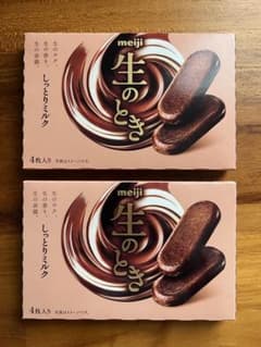【入手困難】meiji 生のとき ×２箱　しっとりミルク 4枚入り　明治　新食感のサムネイル