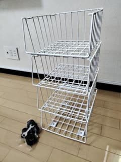 (新品未使用)キッチン収納ラック4段 キャスター付のサムネイル