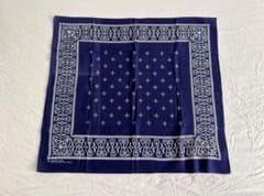 ヴィンテージ クロス柄 バンダナ ナス紺 山田レン着用 - メルカリ