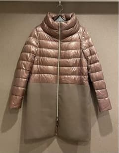 美品　ヘルノ　ダウンコート　異素材　ブラウンのサムネイル