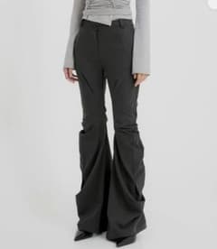 FLAREUP Asymmetrical Drape Pants チャコールのサムネイル