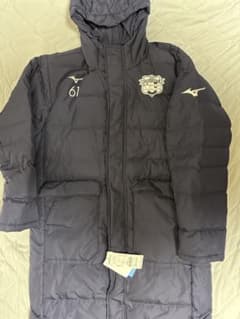 Mizuno サッカー ベンチコート Lサイズ ネイビー　大学サッカーのサムネイル