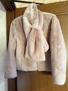 Loungedress ファー付き淡いピンクジャケット - メルカリ