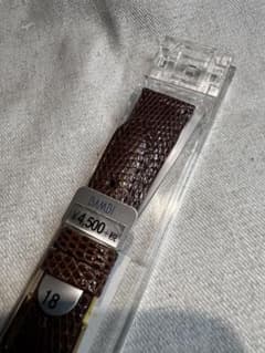 BAMBI 밤비 책 도마뱀 가죽 시계 벨트 18mm 리자드 차 미사용