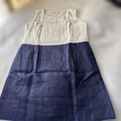 CAWAII 綿麻混紡 ⭐️ノースリーブバイカラーワンピースのサムネイル