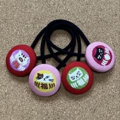 호두 버튼 헤어 고무 409