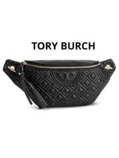 【未使用級】TORY BURCH フレミング ボディバッグ キルティング　黒 未使用級】TORY BURCH フレミング ボディバッグ キルティング 黒