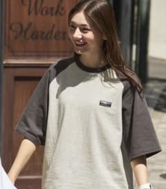 ヘビーウェイトラグランスリーブクルーネック半袖Tシャツのサムネイル
