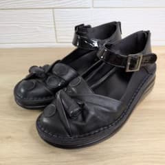 美品 【t.b】 センソユニコ ローファー サンダル レザー 黒 23.0 