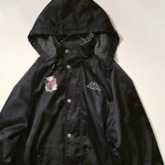 希少】Kappa コンサドーレ札幌 ベンチコート 中綿 ボア 刺繍ロゴ 黒