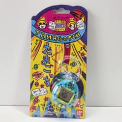 未開封・初代】たまごっち 水色 時計柄ブルー 1996年 当時物 レトロ