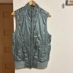 メンズ ベスト カーキ ナイロンのサムネイル