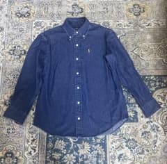 【美品】Ralph Lauren 90s デニムシャツ 古着 ポニー 刺繍のサムネイル