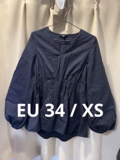 COS ネイビー バルーンスリーブ シャツ EU34 / XSのサムネイル