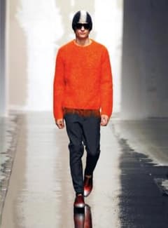 極稀少/ランウェイピース】PRADA AW07 オレンジ スティラップパンツ 