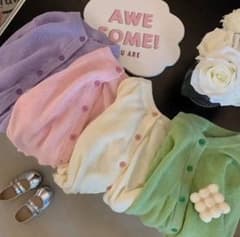 【新品　未使用】子供服　カーディガン　ピンク　冬服のサムネイル