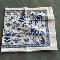 新品 KANSAI YAMAMOTO 山本寛斎 フェイスタオル 更紗 花柄 青白 - メルカリ