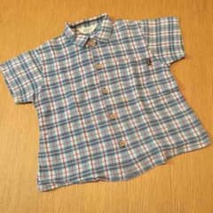 【美品送料込み bebe】べべ95 チェックシャツのサムネイル
