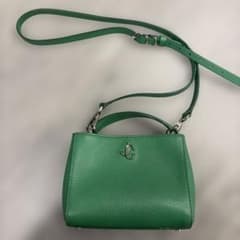 JIMMY CHOO グリーン レザー ショルダーバッグ - メルカリ