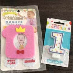 新品☆一歳のbirthday、ナンバーキャンドルセットのサムネイル