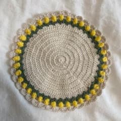 ポットマット 鍋敷き ハンドメイド 手編み コットンのサムネイル