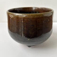 陶器製 小型工芸品 茶色と黒のグラデーション 陶器製 茶碗 黒と茶色のグラデーション - メルカリ