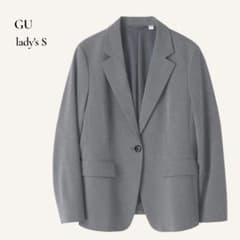 GU／344942 워셔블 테일러드 재킷 그레이 S 사이즈