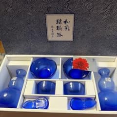 和風硝子 佐々木硝子 酒器セット 青色のサムネイル