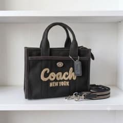 COACH カーゴトート20 2way ショルダーバッグ ブラウン - メルカリ